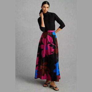 Anthropologie Eva Franco Patterned Maxi Skirt with Floral Print